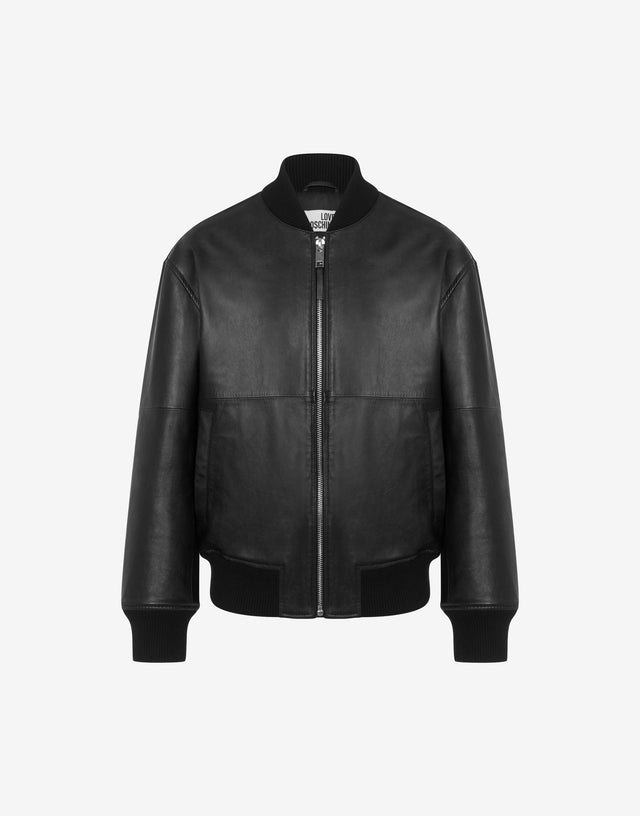 Nappa leather jacket Black Love Moschino 0