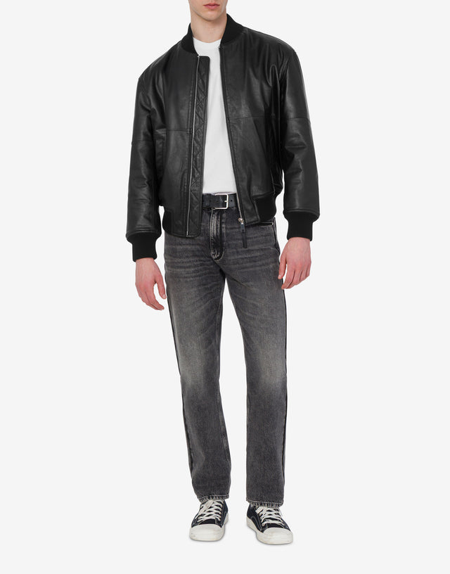 Nappa leather jacket Black Love Moschino 1