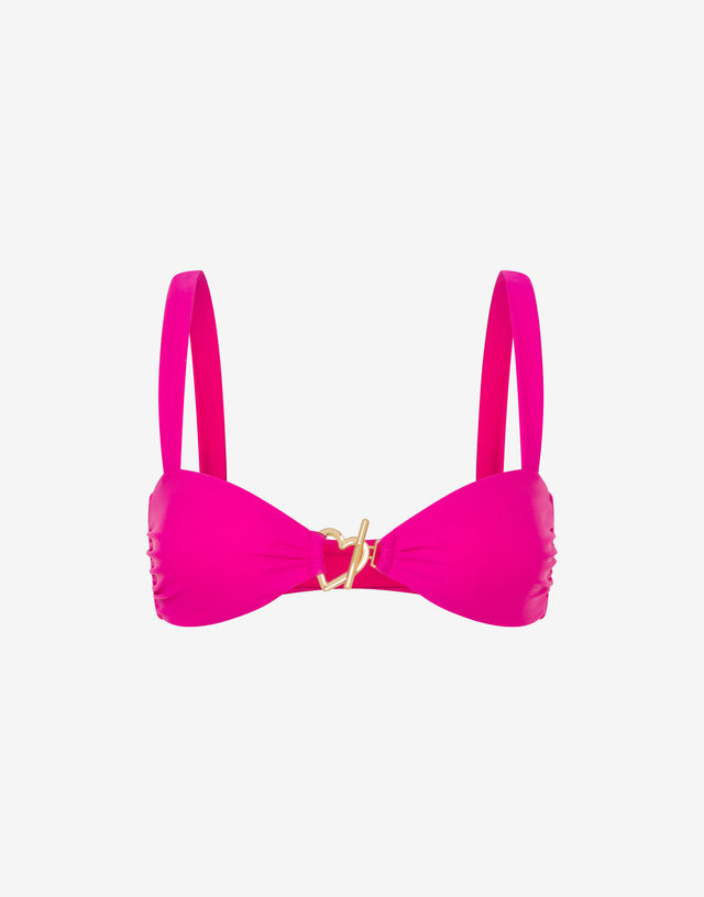 Top de bikini de lycra  Rojo brillante Moschino 0