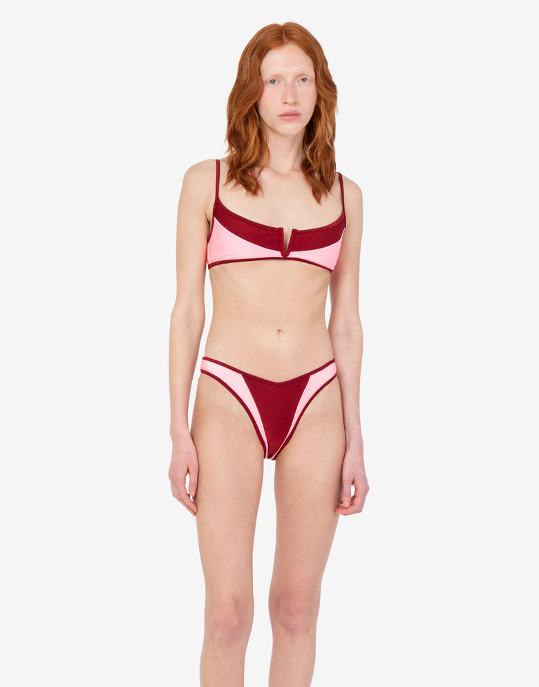 Lycra swim bottoms Coral red Moschino 1