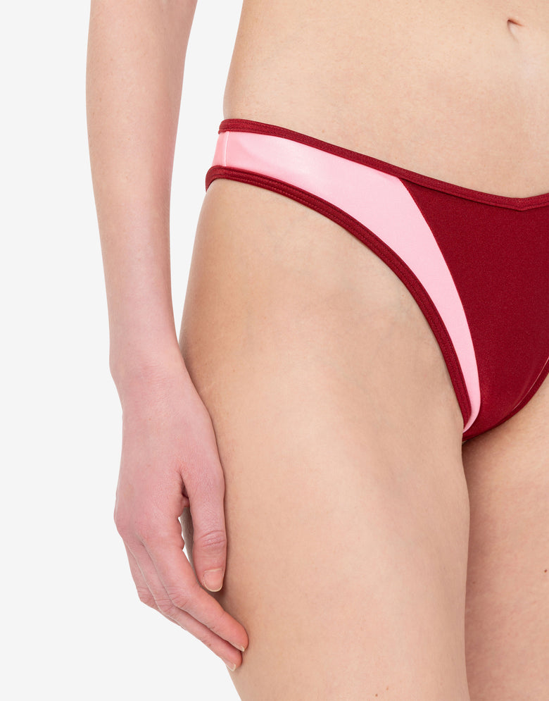 Lycra swim bottoms Coral red Moschino 3