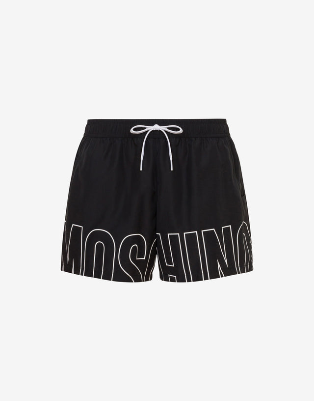 Maxi Logo print swim shorts Black Moschino 0