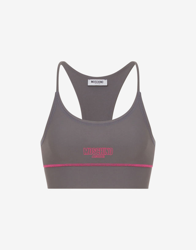 Sports top made of technical fabric Grey Moschino 0
