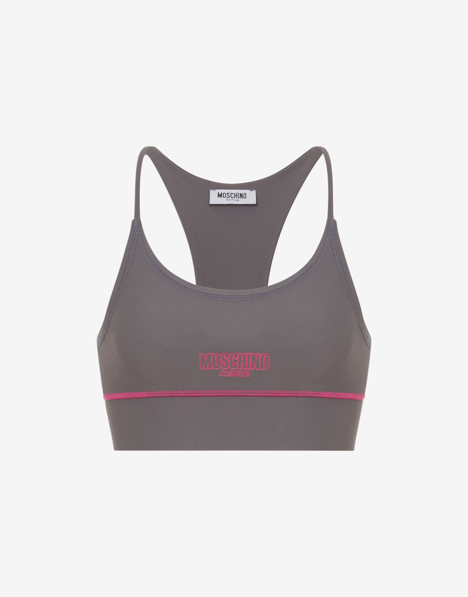Sports top made of technical fabric Grey Moschino 0