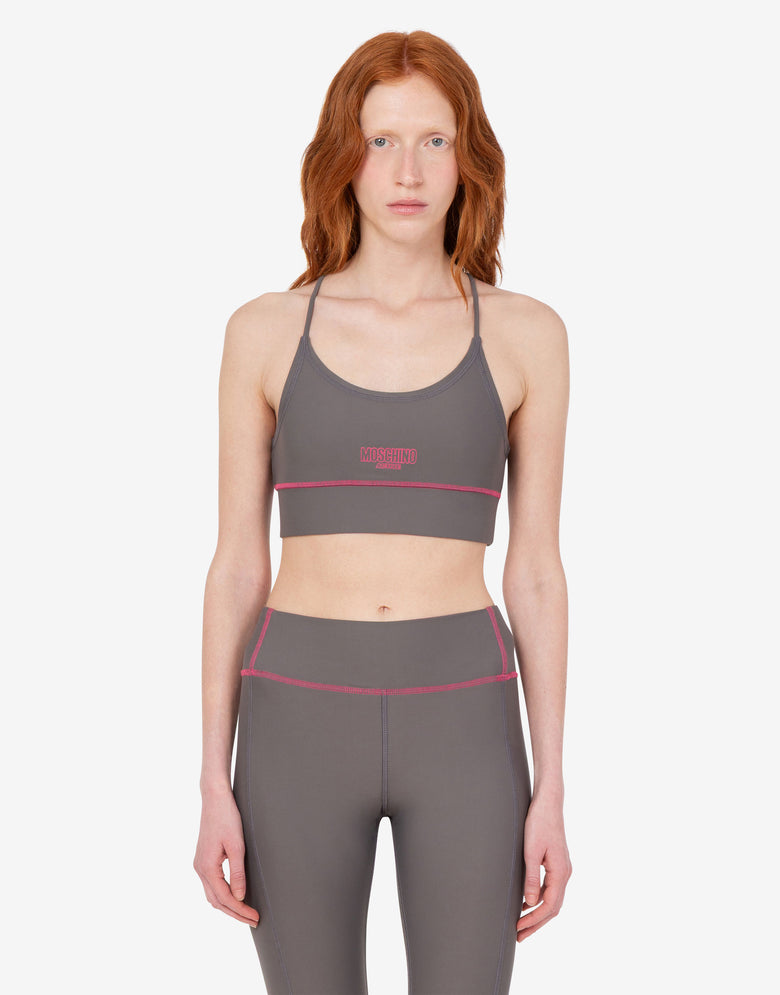 Sports top made of technical fabric Grey Moschino 1