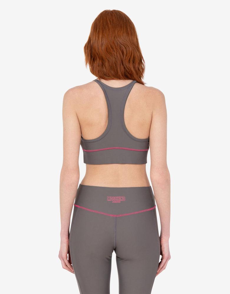 Sports top made of technical fabric Grey Moschino 2