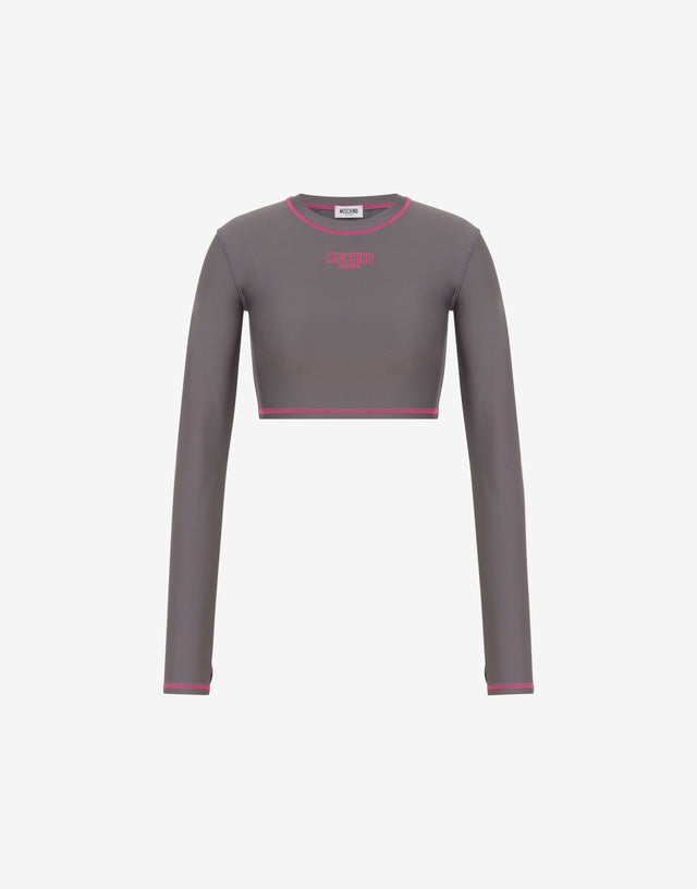 Sports top made of technical fabric Grey Moschino 0