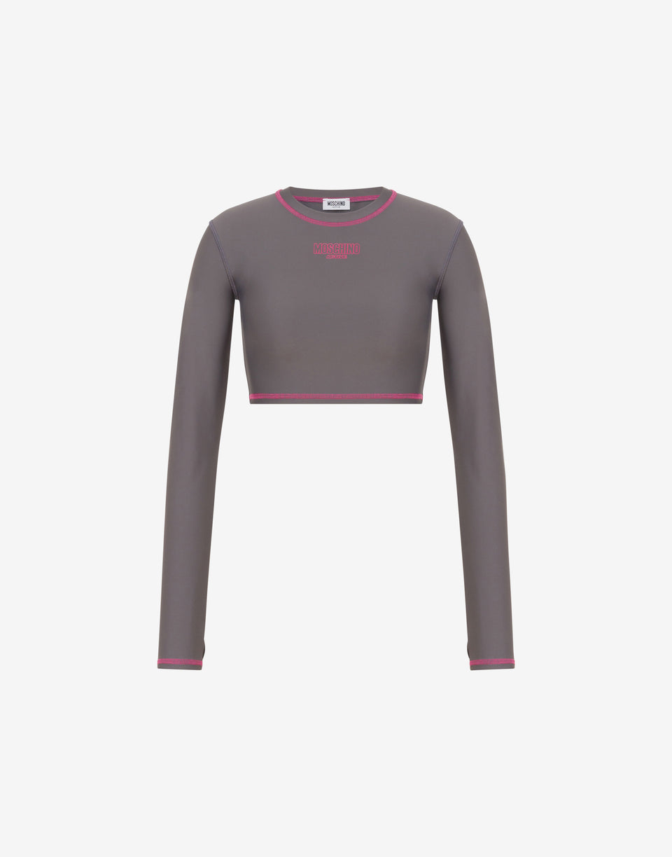 Sports top made of technical fabric Grey Moschino 0