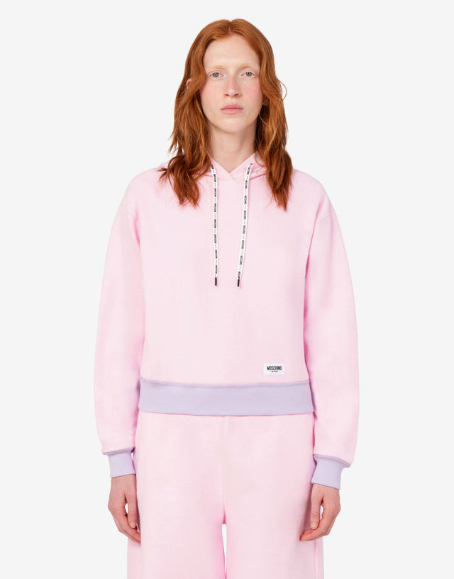 Brushed fleece sweatshirt Pink Moschino 1