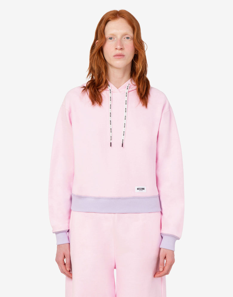 Brushed fleece sweatshirt Pink Moschino 1