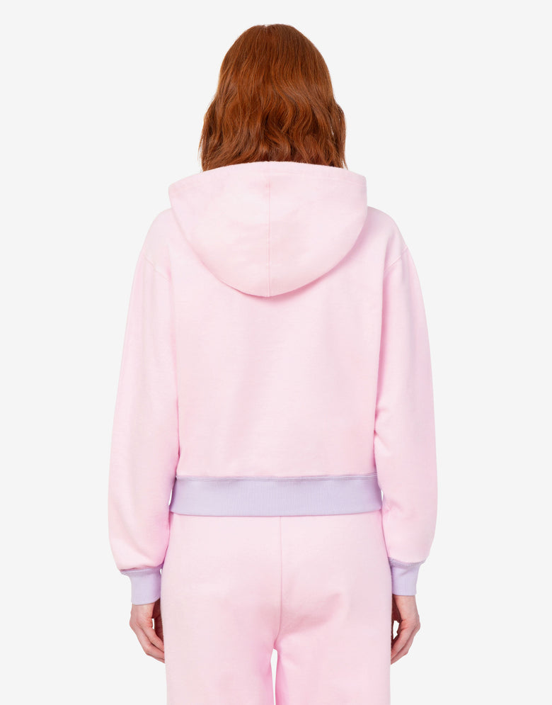 Brushed fleece sweatshirt Pink Moschino 2