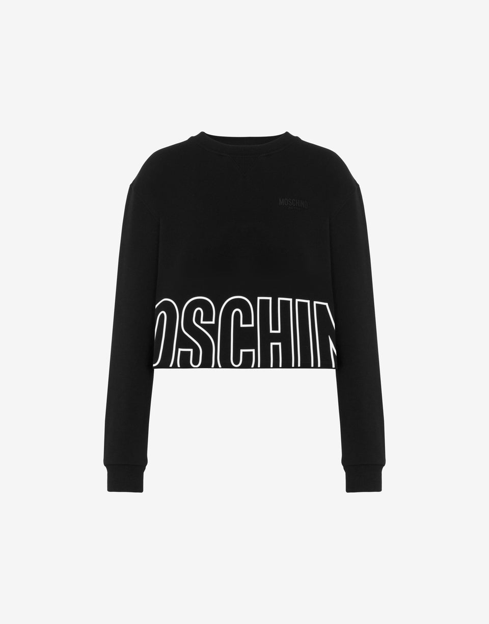 Sudadera de jersey de algodón Negro Moschino 0