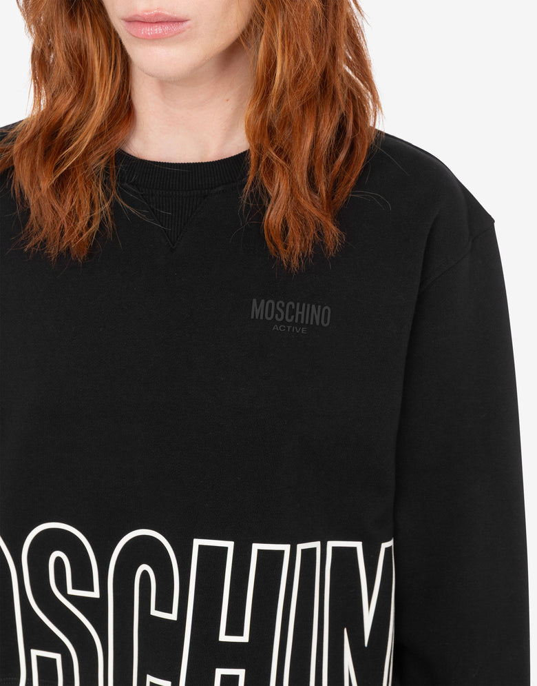 Sudadera de jersey de algodón Negro Moschino 3