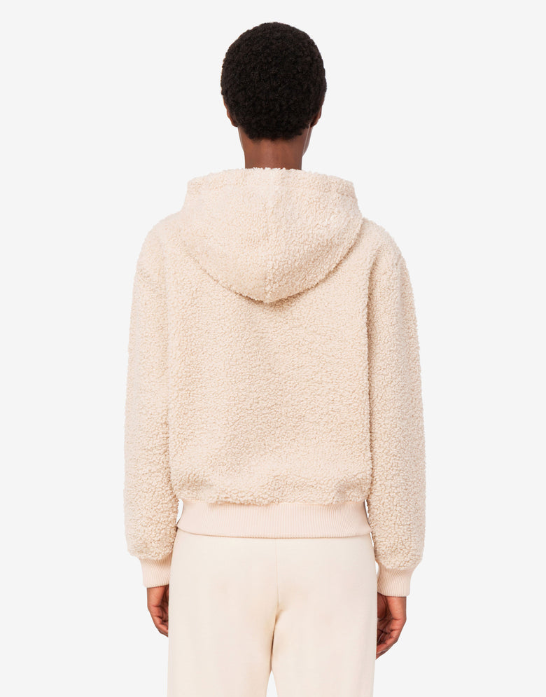 Sherpa fleece sweatshirt Ivory Moschino 2