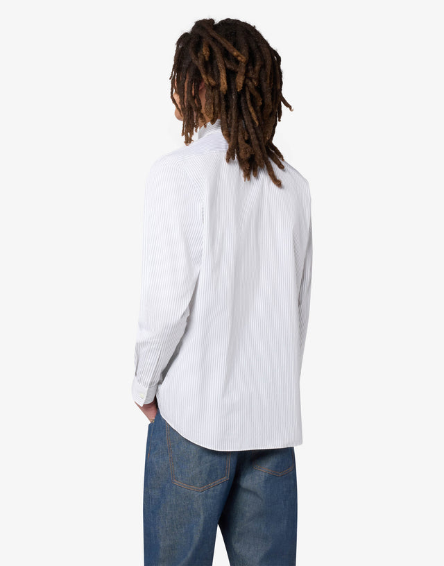 Printed cotton poplin shirt White Moschino 1
