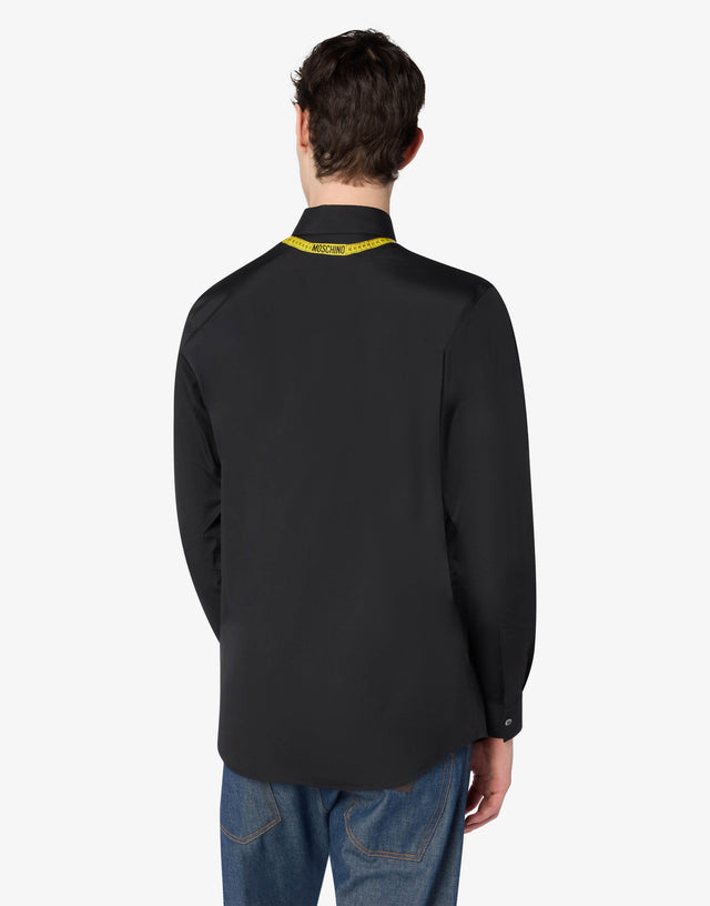Printed cotton poplin shirt Black Moschino 1