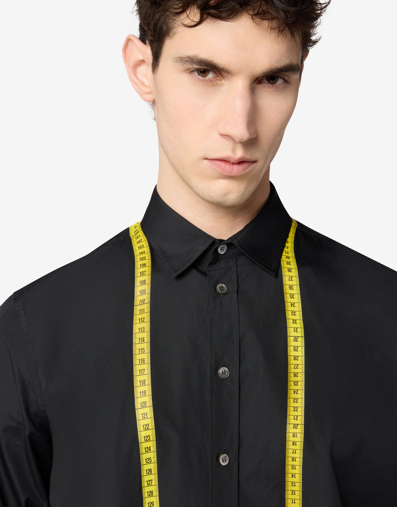 Camisa de popelín de algodón estampada Negro Moschino 2