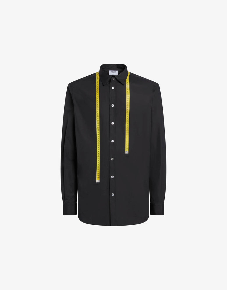 Camisa de popelín de algodón estampada Negro Moschino 4