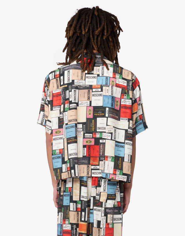 Printed silk shirt Multicoloured Moschino 1