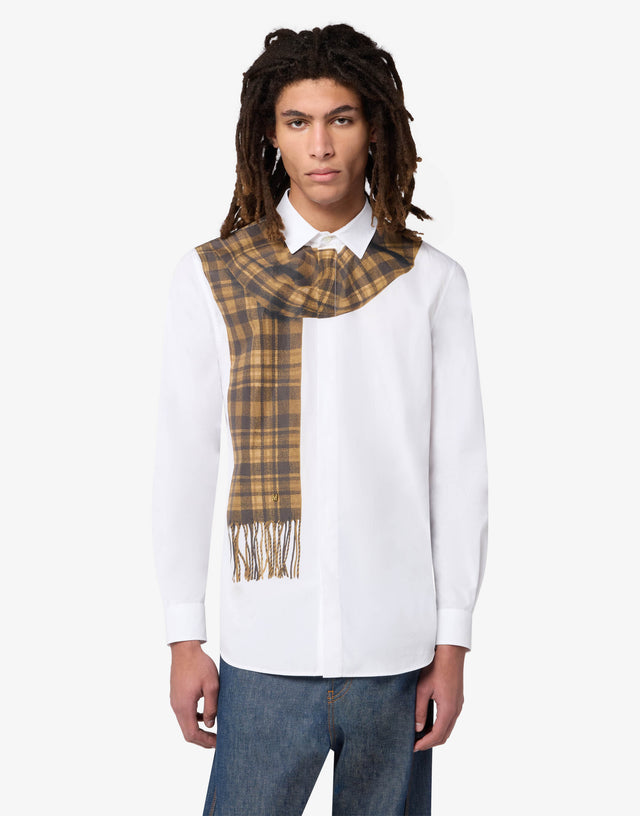 Printed cotton poplin shirt White Moschino 0