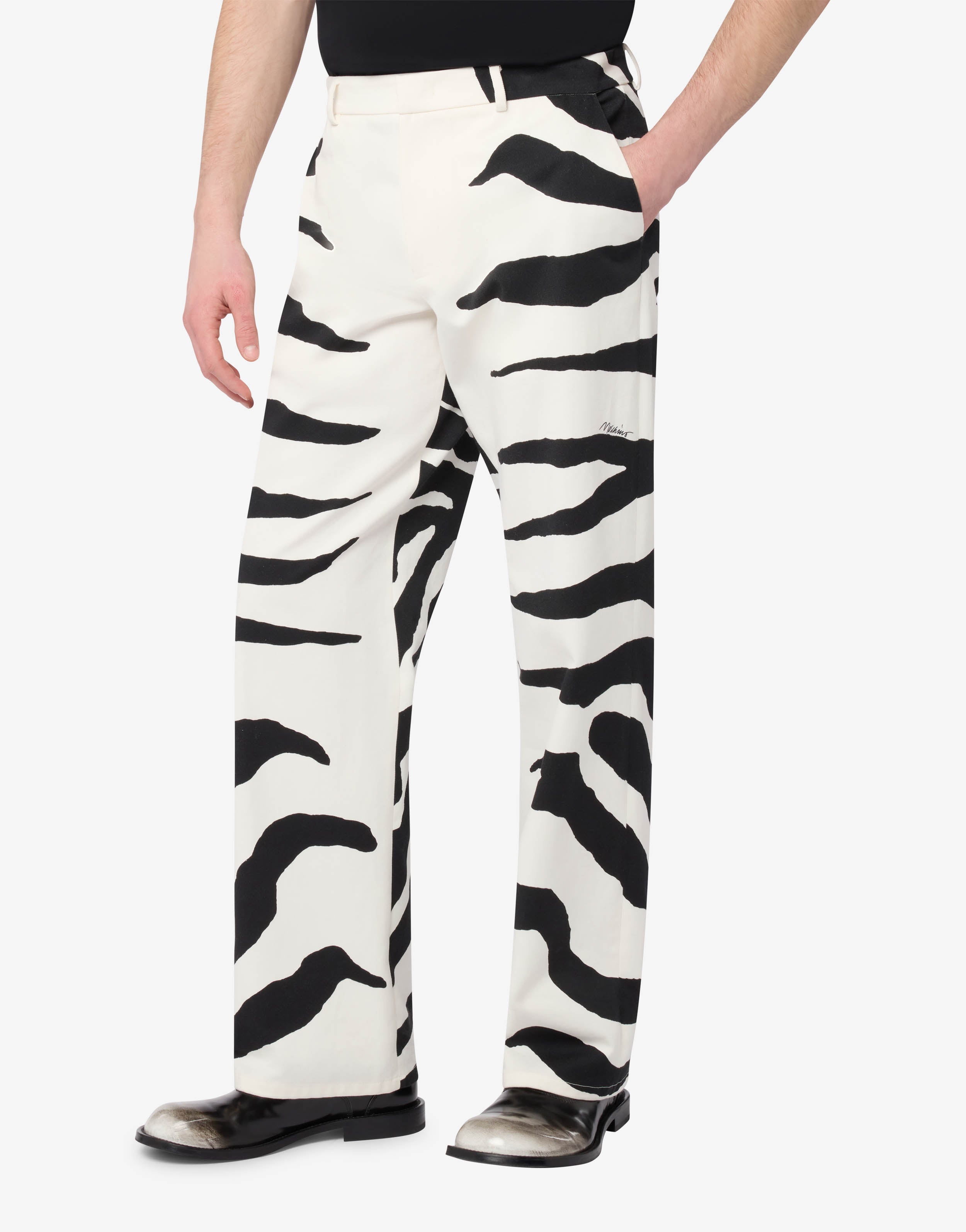 Heavyweight printed cotton pants