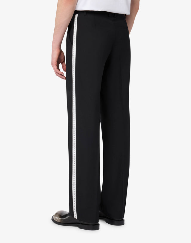 Printed wool trousers Black Moschino 1