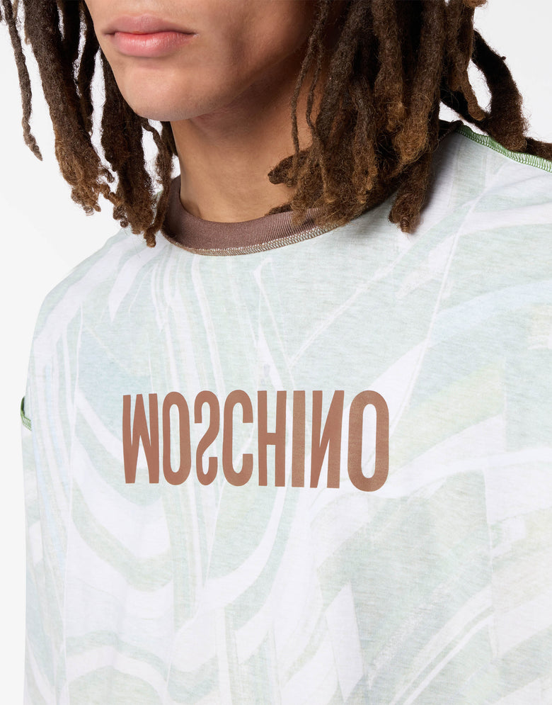 印花棉质平纹针织T恤 白色 Moschino 2