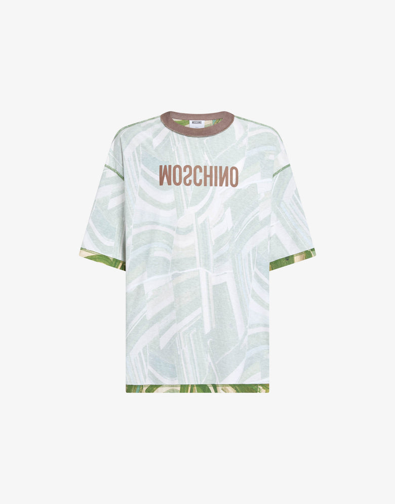 印花棉质平纹针织T恤 白色 Moschino 4