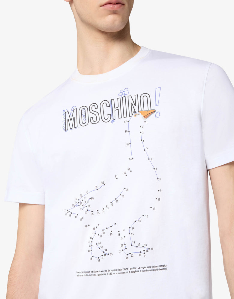 Goose 纯棉平纹针织T恤 白色 Moschino 2