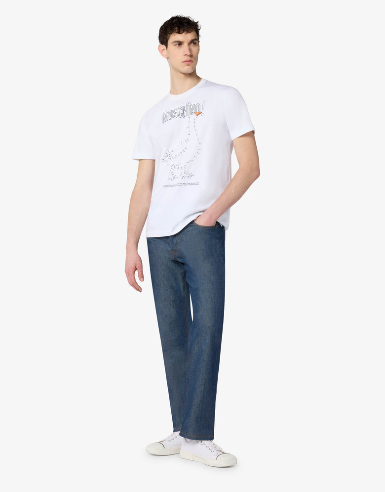 Goose 纯棉平纹针织T恤 白色 Moschino 3