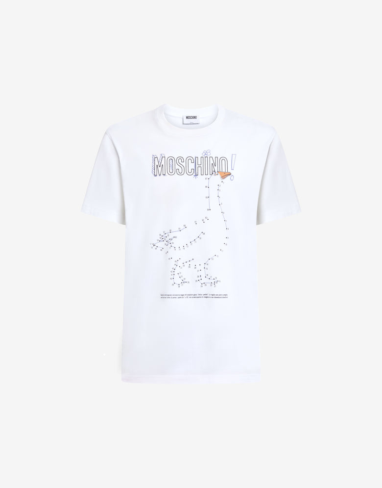 Goose 纯棉平纹针织T恤 白色 Moschino 4