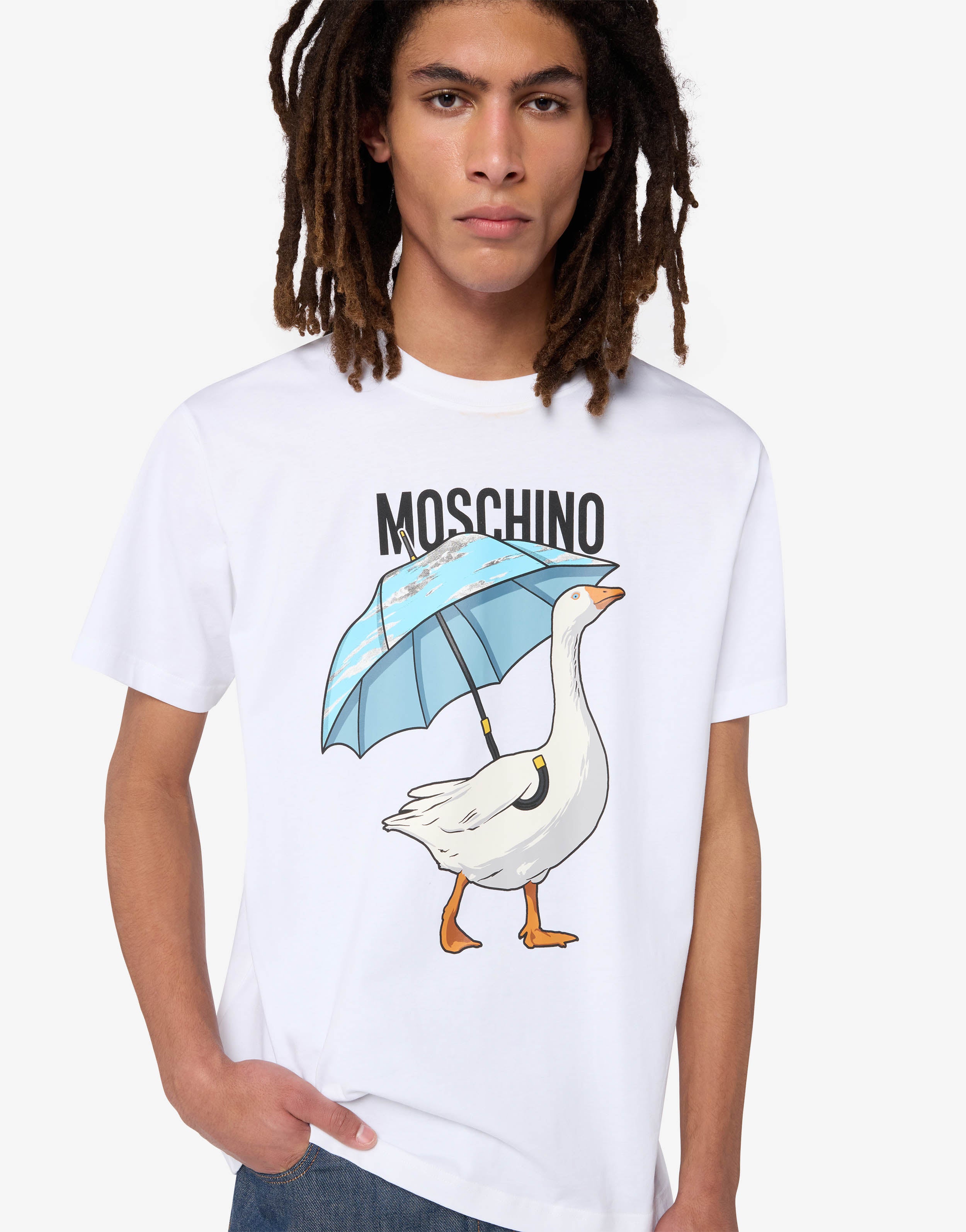 Goose Cotton Jersey T-Shirt | Moschino