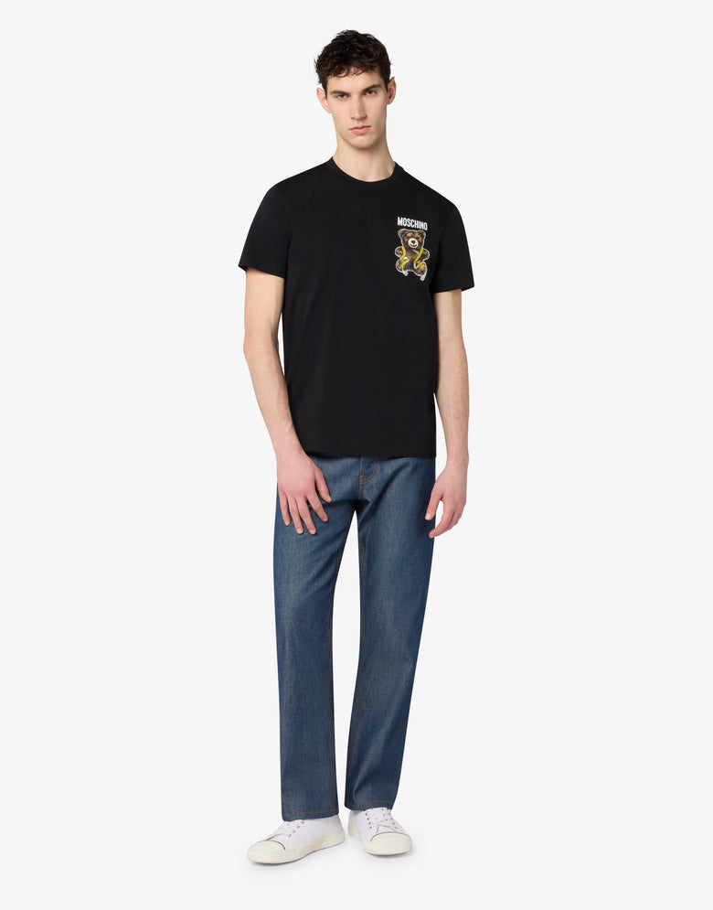 Moschino 泰迪熊纯棉平纹针织T恤 黑色 Moschino 3