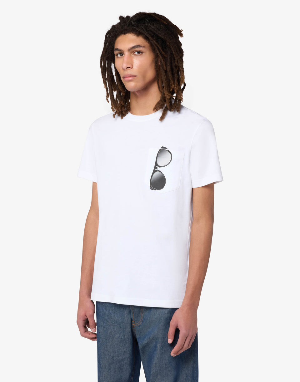 Camiseta estampada de jersey de algodón Blanco Moschino 0