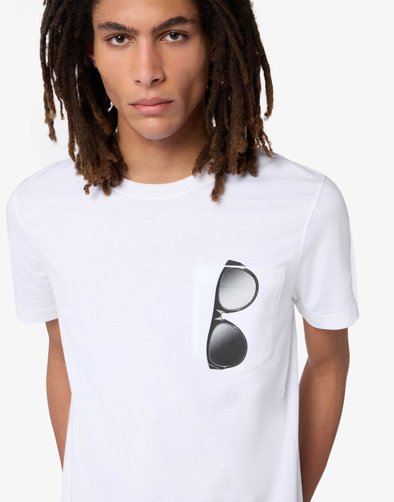 Camiseta estampada de jersey de algodón Blanco Moschino 2