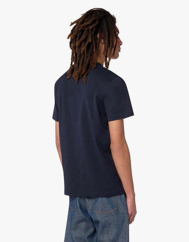 Embroidered cotton jersey T-shirt Blue Moschino 1