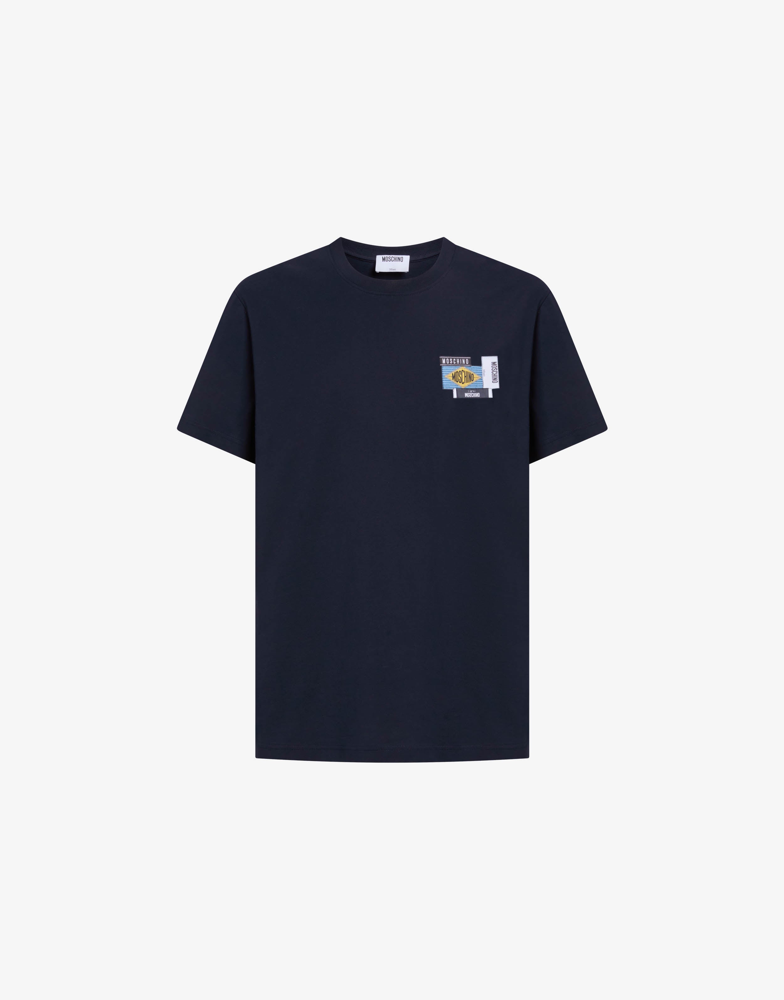 Embroidered cotton jersey T-shirt | Moschino