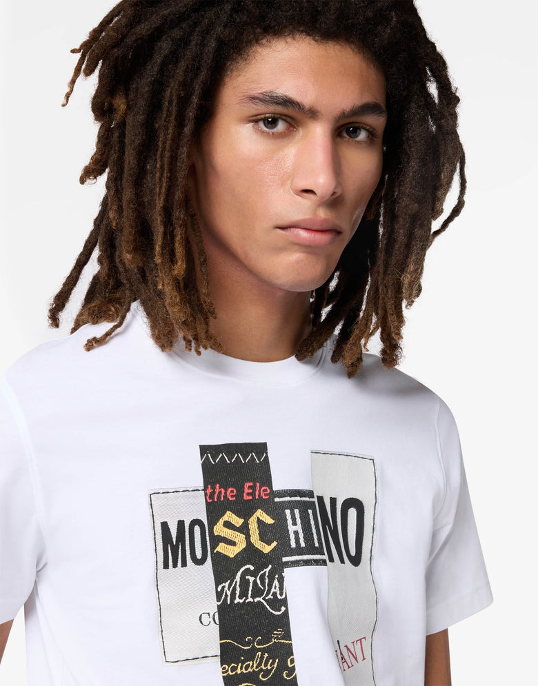 印花棉质平纹针织T恤 白色 Moschino 2