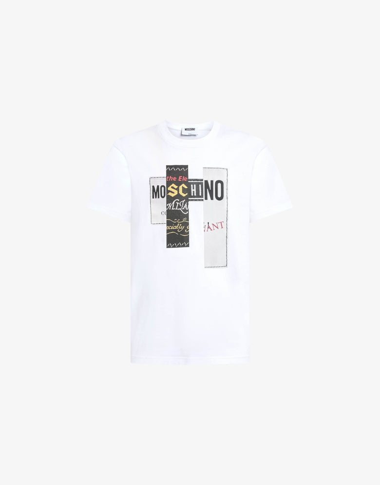 印花棉质平纹针织T恤 白色 Moschino 4