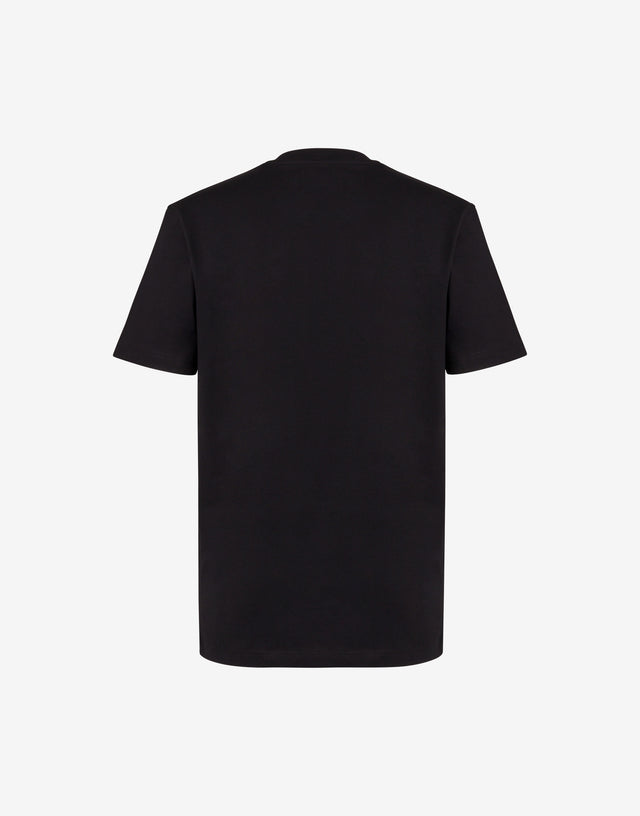 Camiseta estampada de jersey de algodón Negro Moschino 1