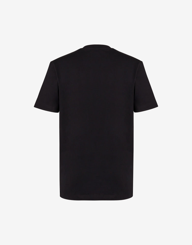 Camiseta estampada de jersey de algodón Negro Moschino 1