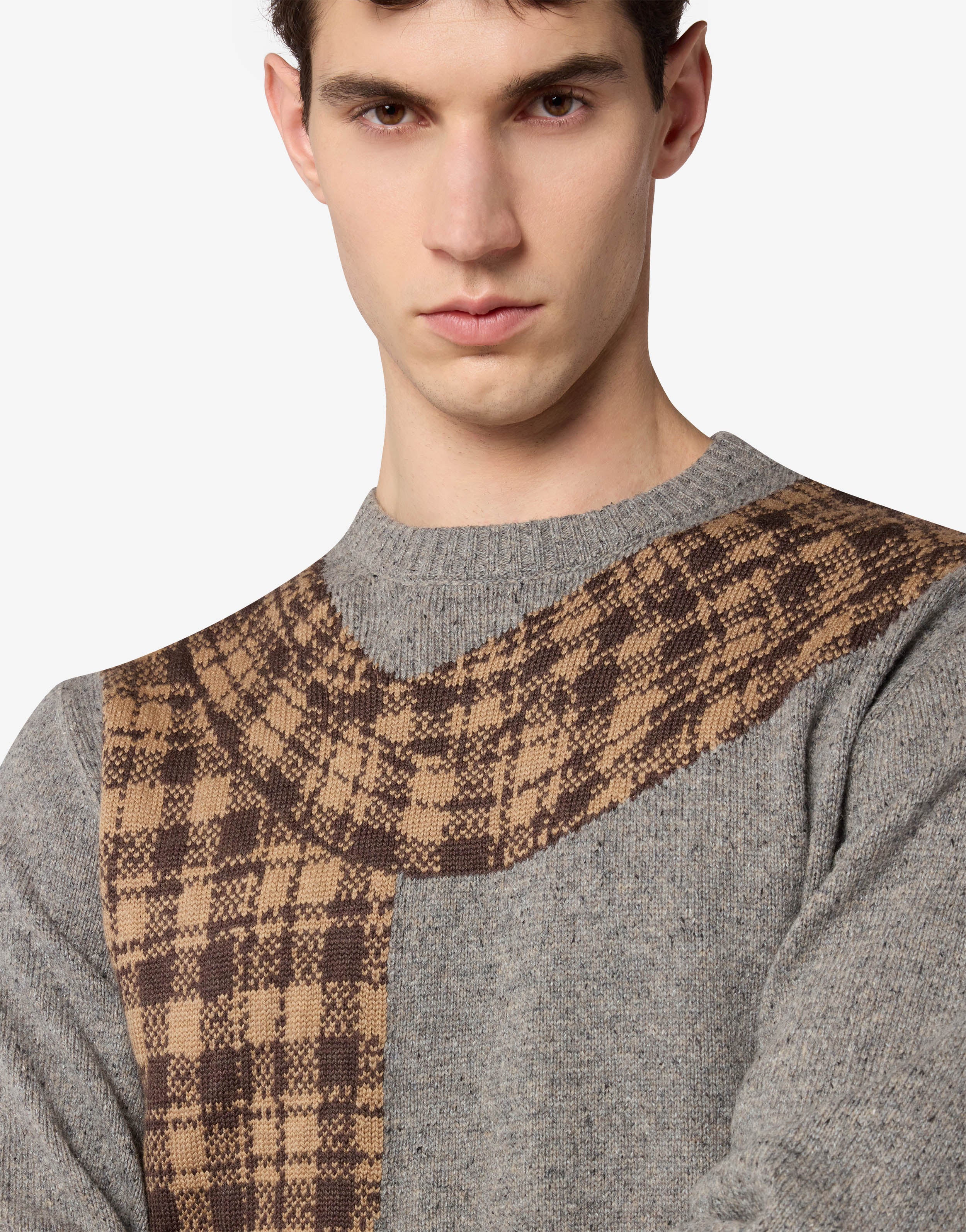 Inlaid wool-and-silk blend pullover | Moschino
