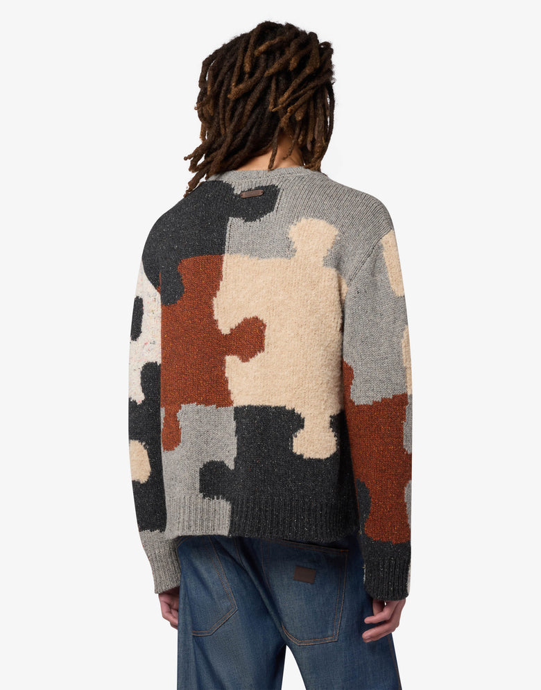 Jersey de mezcla de lana y seda con motivos bordados Multicolor Moschino 1