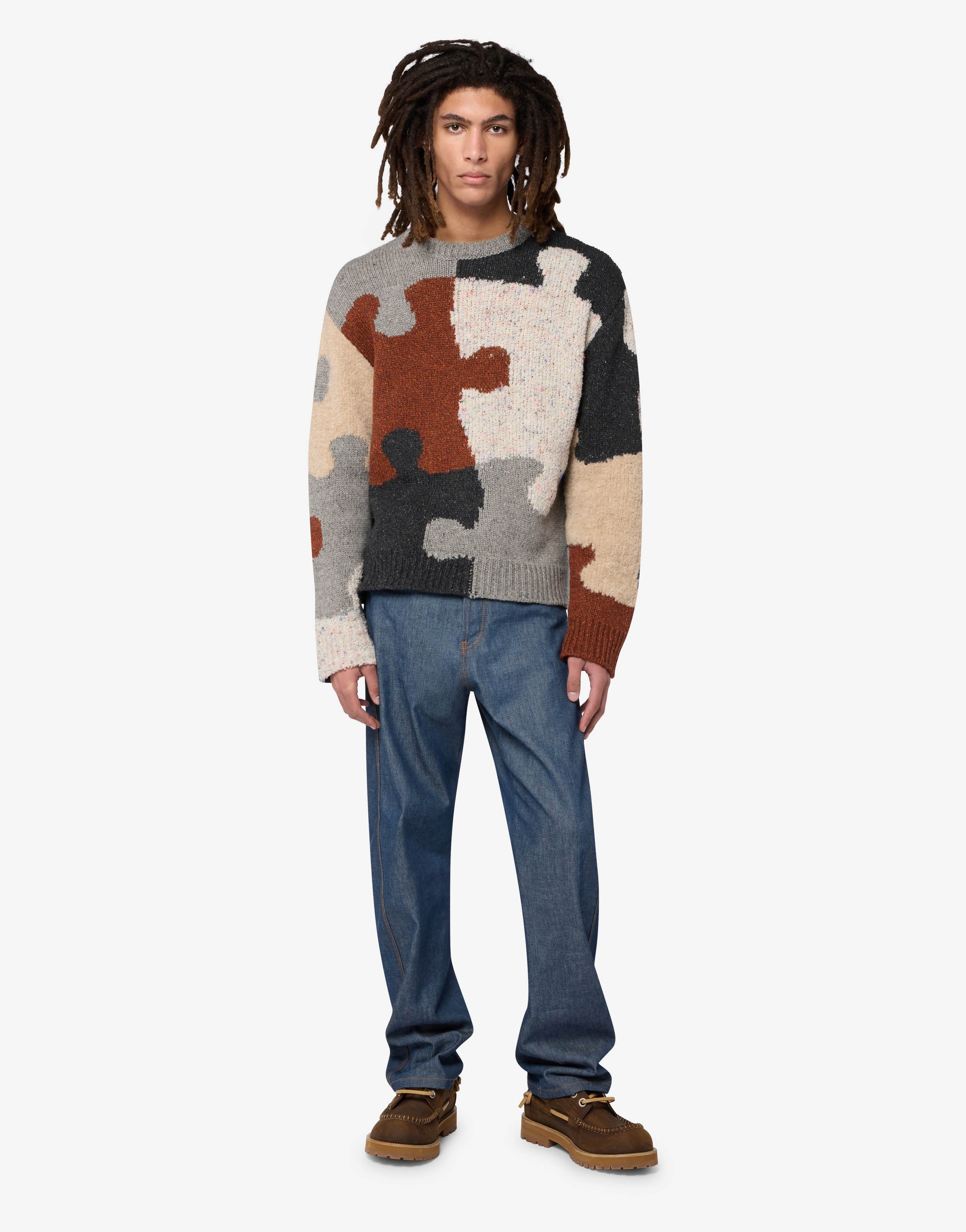 Inlaid wool-and-silk blend pullover | Moschino