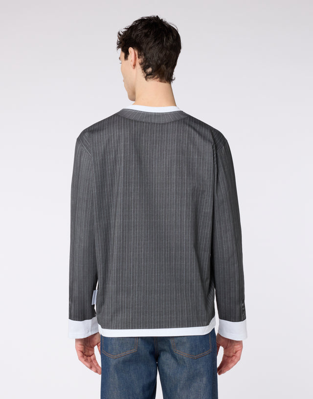 Printed cotton jersey top Grey Moschino 1