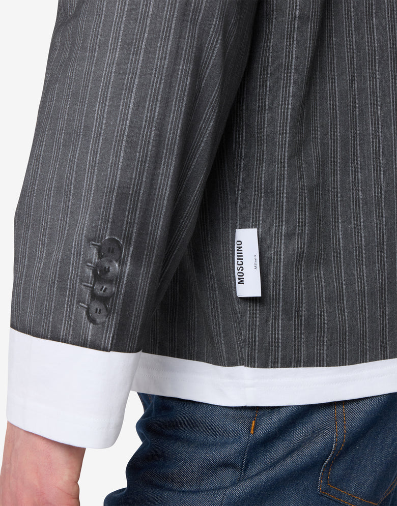 Jersey de algodón estampado Gris Moschino 3
