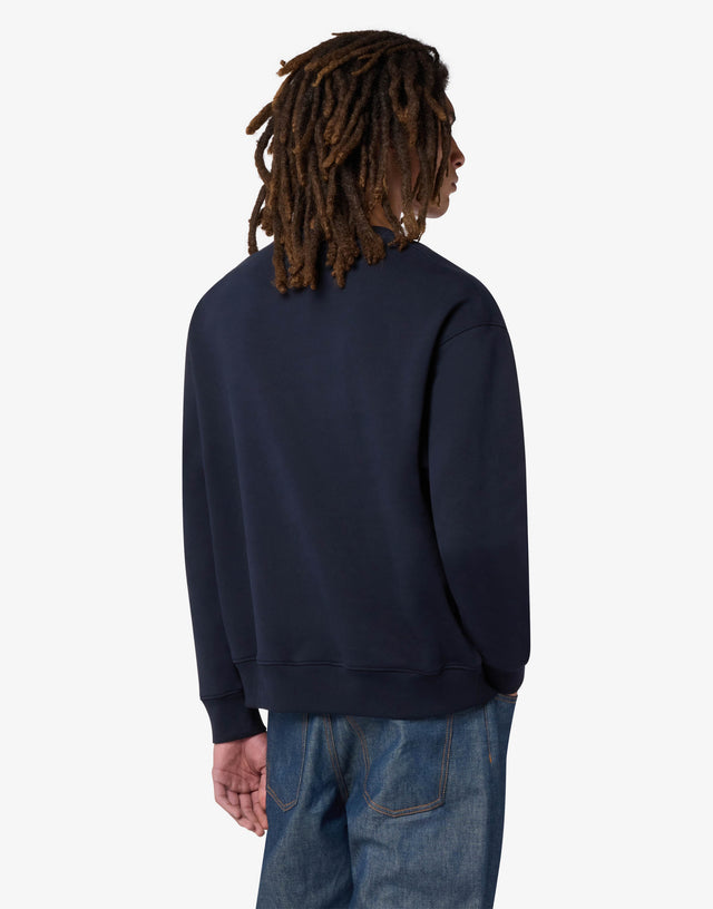 Embroidered cotton sweatshirt Blue Moschino 1