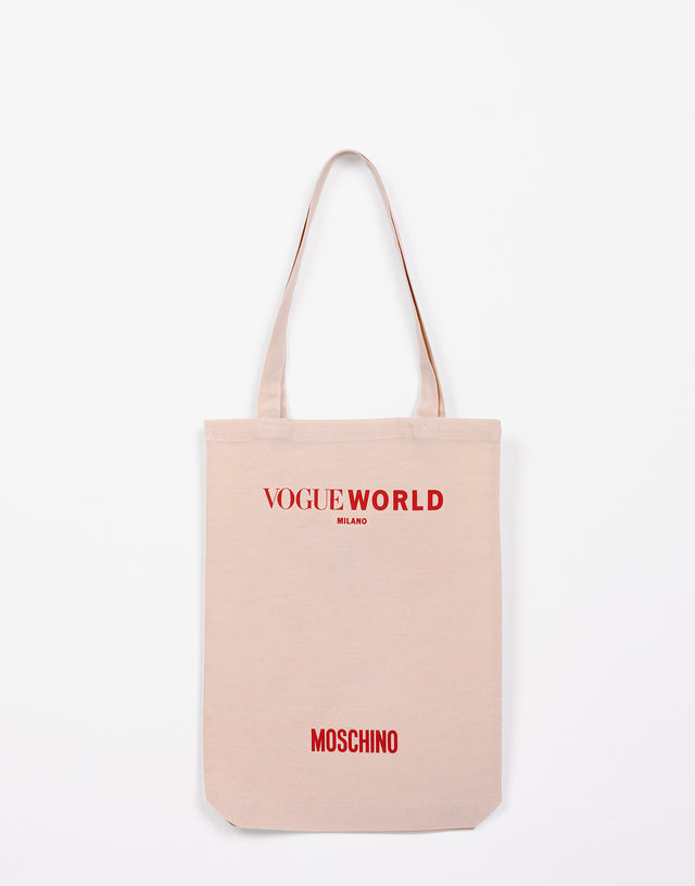 “Good Luck” Limited-Edition Tote Bag Ivory Moschino 1
