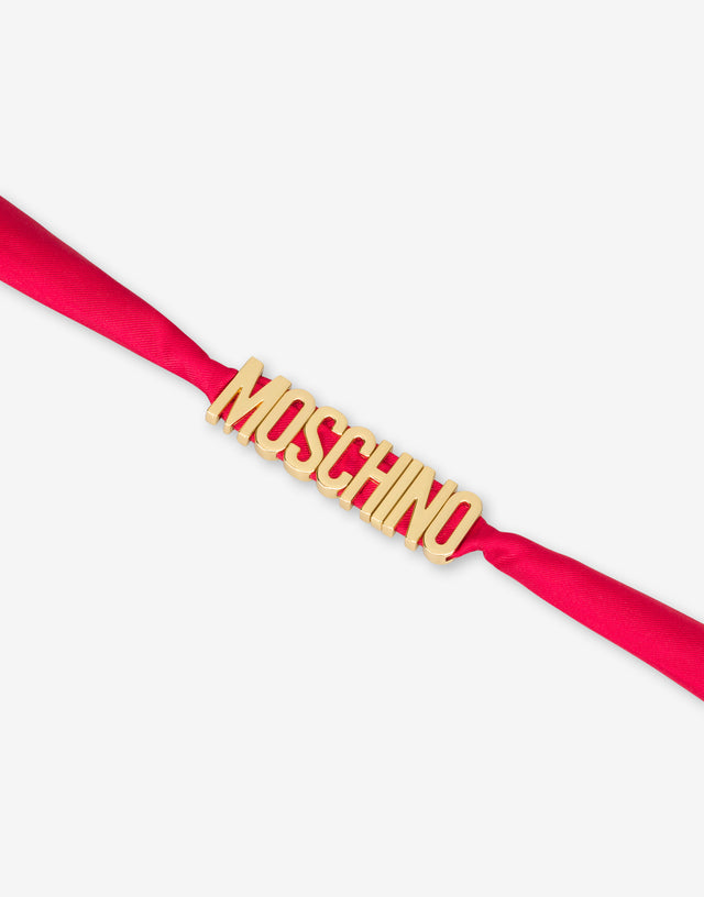 Lettering Logo小码丝巾 红色 Moschino 1