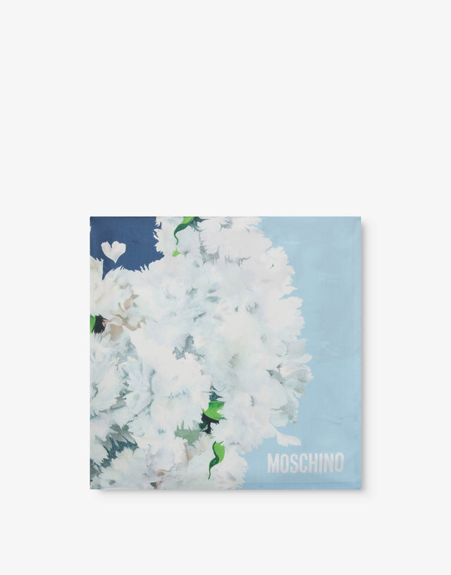 鹅丝巾 绿松石色 Moschino 1